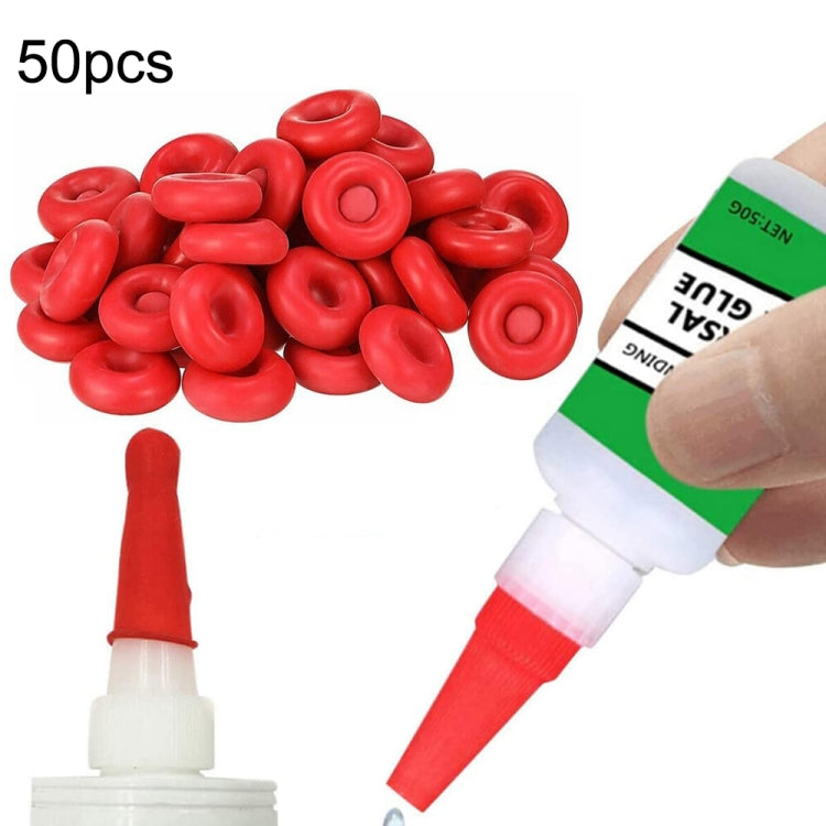 50pcs Glass Glue Nozzle Sealing Cap Leak-proof Sleeve Glass Glue Nozzle Protective Sleeve - Others by buy2fix | Online Shopping UK | buy2fix