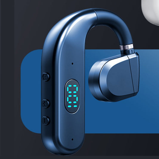 T50 Bluetooth 5.3 Wireless Headphone Single Ear Digital Display Stereo Earbuds Color Boxed(Midnight Blue) - Bluetooth Earphone by buy2fix | Online Shopping UK | buy2fix