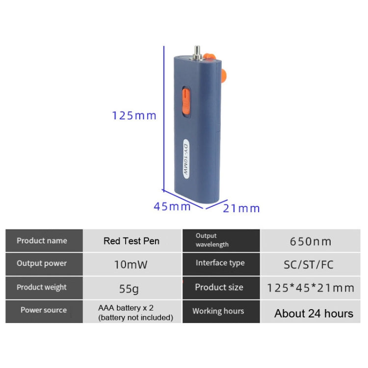 Fiber Optic Tool Kit With Cutter Cleaver Optical Power Meter 10mW Red Test Pen - Lan Cable and Tools by buy2fix | Online Shopping UK | buy2fix