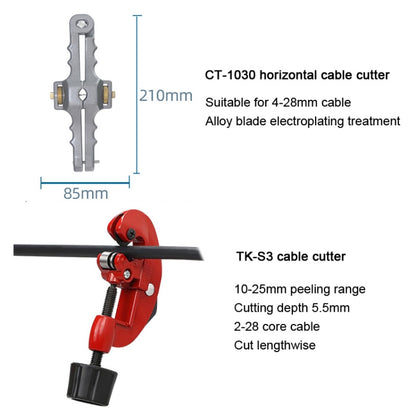 YH-G11 11-In-1 Fiber Optic Tool Kit TK-S3 Cable Knife And Stripping Kit - Lan Cable and Tools by buy2fix | Online Shopping UK | buy2fix