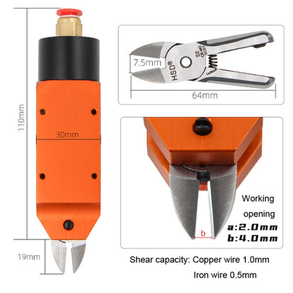 HSD MS-5+S2 Cut Metal Set 2 In 1 Pneumatic Snip Plier Cutting Metal Plastic Model Scissor Tool - Pliers by HSD | Online Shopping UK | buy2fix