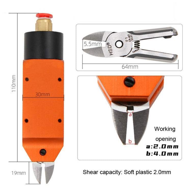 HSD MS-5+F1 Cut Plastic Set 2 In 1 Pneumatic Snip Plier Cutting Metal Plastic Model Scissor Tool - Pliers by HSD | Online Shopping UK | buy2fix