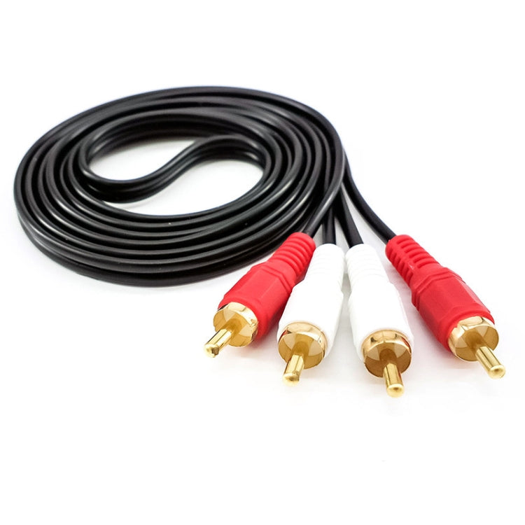 1.5m Double Lotus Audio Cable RCA Two-To-Two Power Amplifier Audio Cable - RCA Cable by buy2fix | Online Shopping UK | buy2fix