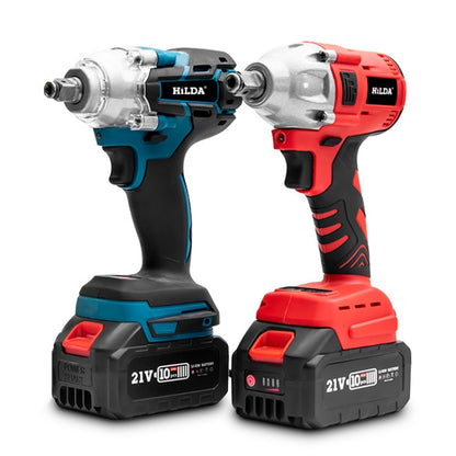 HILDA Motorized Wrenches Lithium Repair Parts With 22mm Socket, US Plug, Model: Red With 2 Battery+1 Charger(3000mAh) - Screws by HILDA | Online Shopping UK | buy2fix