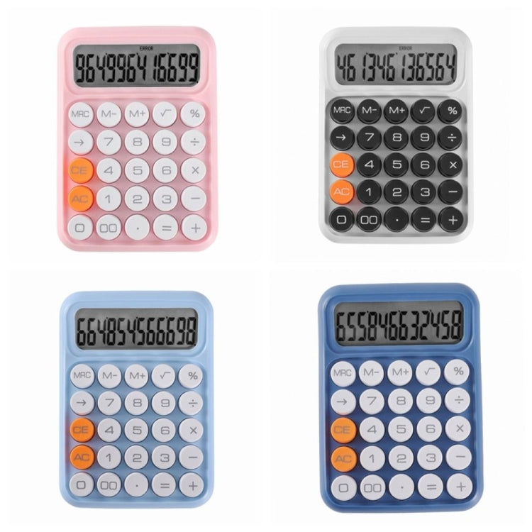 12-digit Mechanical Keyboard Calculator Office Student Exam Calculator Display(White Black) - Calculator by buy2fix | Online Shopping UK | buy2fix