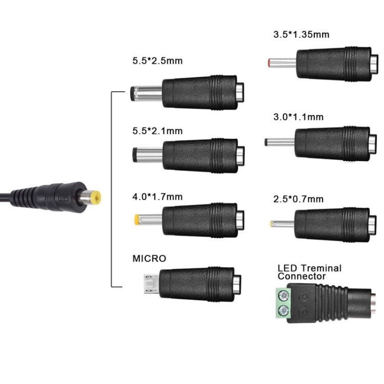 30W USB Interface Adjustable Power Adapter With Power Monitoring LED Light, Specification: EU Plug - Power Supplies by buy2fix | Online Shopping UK | buy2fix