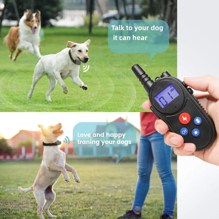 1000m Remote Control Intercom Dog Trainer Electric Shock Vibration Stop Barker(Black) - Training Aids by buy2fix | Online Shopping UK | buy2fix