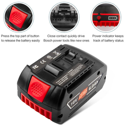 3000mAh 18V Electric Tool Battery Electrical Drilling Spare Battery, For Bosch BSH180 / CAG180-01 / CCS180 / CCS180B / CCS180K - Electric Saws & Accessories by buy2fix | Online Shopping UK | buy2fix