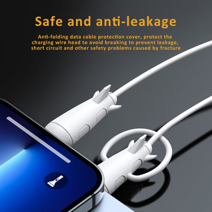 Data Line Protector For IPhone USB Type-C Charger Wire Winder Protection, Spec: Single Head Band White - Cable Organizer by buy2fix | Online Shopping UK | buy2fix