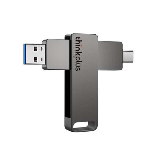 Lenovo Thinkplus MU110 USB3.2+Type-C Dual Interface Rotation Flash Drive, Size: 128GB(Grey) - USB Flash Drives by Lenovo | Online Shopping UK | buy2fix