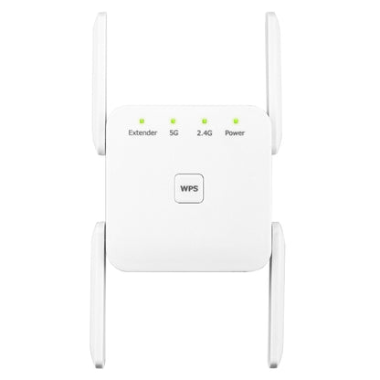 1200Mbps 2.4G / 5G WiFi Extender Booster Repeater Supports Ethernet Port White EU Plug - Broadband Amplifiers by buy2fix | Online Shopping UK | buy2fix