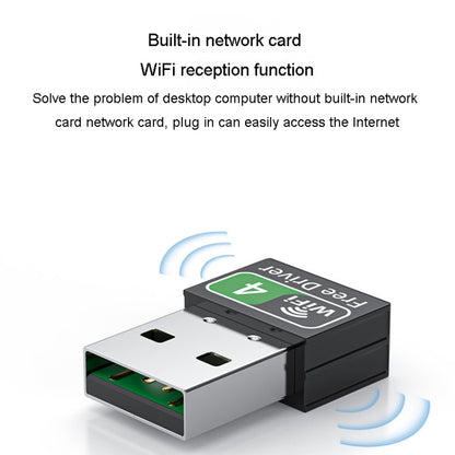 JINGHUA 150M Dual-Band Wireless Network Card Computer External 2.4G/5G USB WiFi Receiver Transmitter - USB Network Adapter by JINGHUA | Online Shopping UK | buy2fix