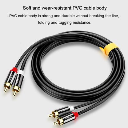 JINGHUA 2RCA Double Lotus Plug Audio Cable Left/Right Channel Stereo Amplifier Connection Wire, Length: 10m - RCA Cable by JINGHUA | Online Shopping UK | buy2fix