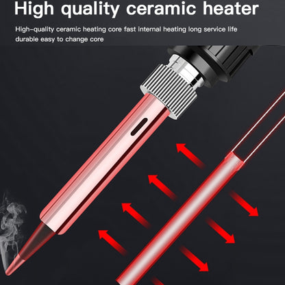 10pcs/ Set  80W Internal Heating Welding Digital Display Soldering Iron Temperature Adjustment Set, Model: Red EU Plug - Electric Soldering Iron by buy2fix | Online Shopping UK | buy2fix