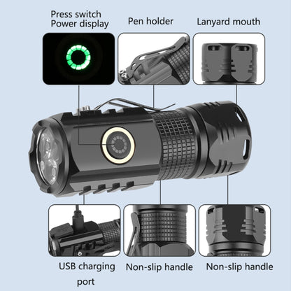 3LED Strong Light TYPE-C Charging Convenient Mini Multi-Function Flashlight(With USB Cable No Battery) - Mini Flashlight by buy2fix | Online Shopping UK | buy2fix