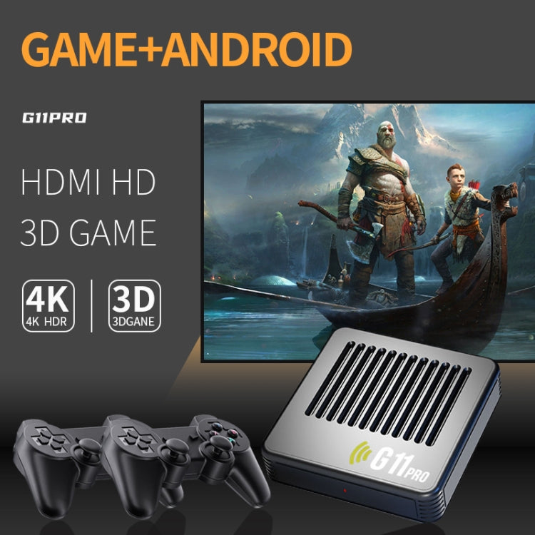 G11 PRO Game Machine TV Box Dual System HDMI HD 4K Retro Arcade, Style: 128G+Charging Handle - Pocket Console by buy2fix | Online Shopping UK | buy2fix