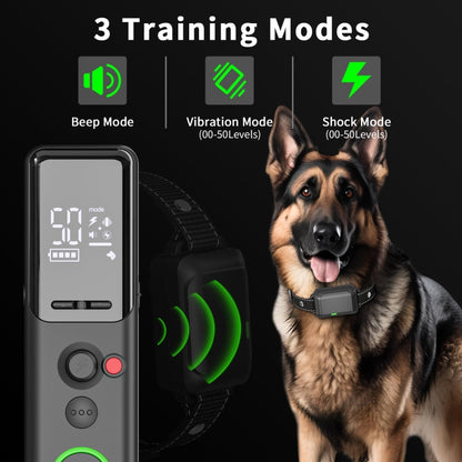 Ordinary Screen Remote Control Pet Electric Shock Circular Dog Trainer(Black) - Training Aids by buy2fix | Online Shopping UK | buy2fix