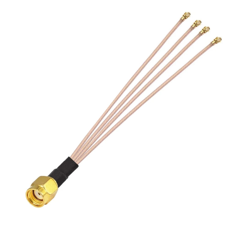 1 In 4 IPX To RPSMAJ RG178 Pigtail WIFI Antenna Extension Cable Jumper(20cm) - Connectors by buy2fix | Online Shopping UK | buy2fix