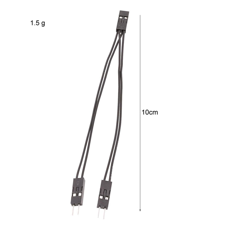 10cm 3pcs DuPont Terminal Wire DuPont 2.54 Connection Cable 2Pin 1 To 2 Wire One Female To Two Males - Others by buy2fix | Online Shopping UK | buy2fix