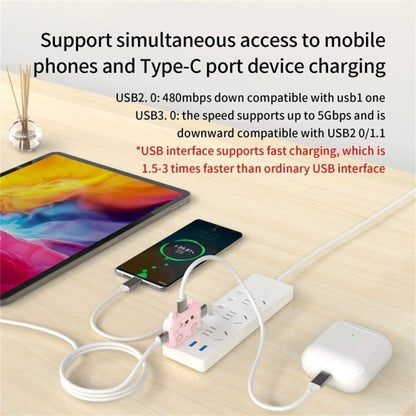 3 In 1 Type-C Docking Station USB Hub For iPad / Phone Docking Station, Port: 3H HDMI+PD+USB3.0 Pink - USB HUB by buy2fix | Online Shopping UK | buy2fix