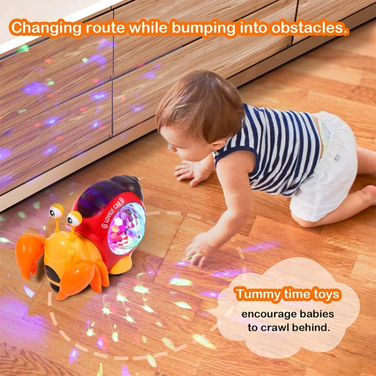 Crawling Hermit Crab Educational Electrical Toys Universal Music Light Projection Cartoon Children Toys(Blue) - Electronic Pets by buy2fix | Online Shopping UK | buy2fix