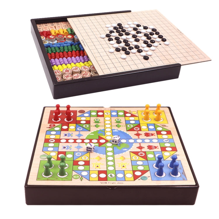 2 in 1 C Model Wooden Multifunctional Parent-Child Interactive Children Educational Chessboard Toy Set - Table Games by buy2fix | Online Shopping UK | buy2fix