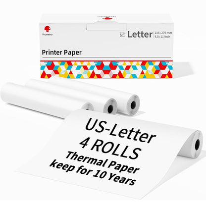 Phomemo 4rolls /Box Letter Writing Quick-Drying Thermal Paper 10-Year Long-Lasting For M832 / M833 / M834 / M835 Printer - Printer Accessories by buy2fix | Online Shopping UK | buy2fix