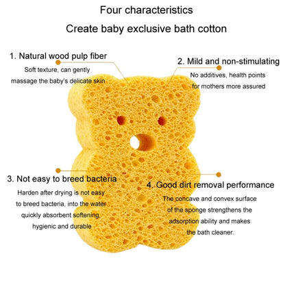 Baby Bathing Wood Pulp Sponge Cute Cartoon Soft Bath Sponge Bath Scrubber, Model: Bear - Bath Brushes & Sponges by buy2fix | Online Shopping UK | buy2fix