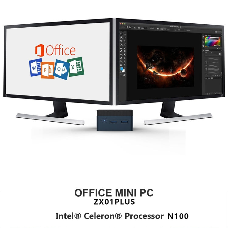 N100/DDR5 12th AlderLake-N100 Dual 4K60Hz Office And Home Mini PC, Spec: 12G+1TB /UK Plug - Windows Mini PCs by buy2fix | Online Shopping UK | buy2fix