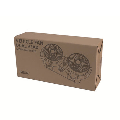 SUITU Car Foldable Cooling Fan Automobile Summer Temperature Reduction Fan, Model: Dual 12V Cigarette Lighter Energized - Heating & Fans by SUITU | Online Shopping UK | buy2fix