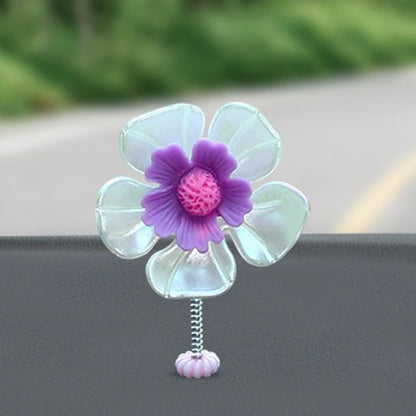 5pcs /Set Car Shaking Flower Ornament Simulated Small Flower Car Interior Decoration(Purple) - Ornaments by buy2fix | Online Shopping UK | buy2fix