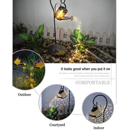 Iron Hollow Projection Light Solar Outdoor Waterproof Garden Kettle Light Lawn Landscape Ground Plug Decorative Light, Style: Small - Solar Lights by buy2fix | Online Shopping UK | buy2fix