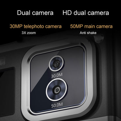 4K HD Optical Dual Lens Digital Camera 50MP Dual Screen Selfie Camera, No Memory(Silver) - Video Cameras by buy2fix | Online Shopping UK | buy2fix