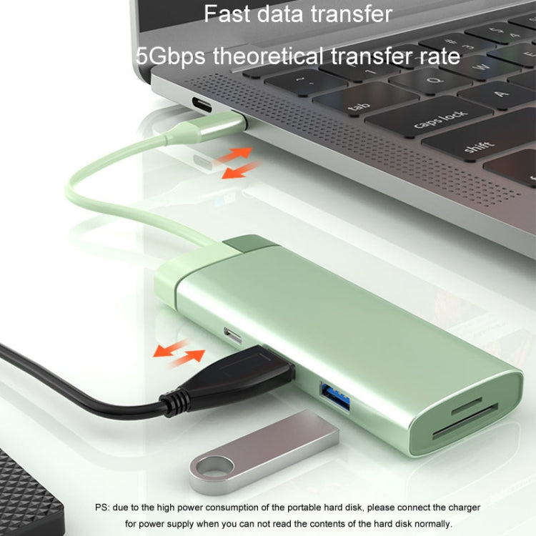 BS7A 7 In 1 Type-C Docking Station Multi-Function USB Hub Docking Station Converter(Gray) - USB HUB by buy2fix | Online Shopping UK | buy2fix