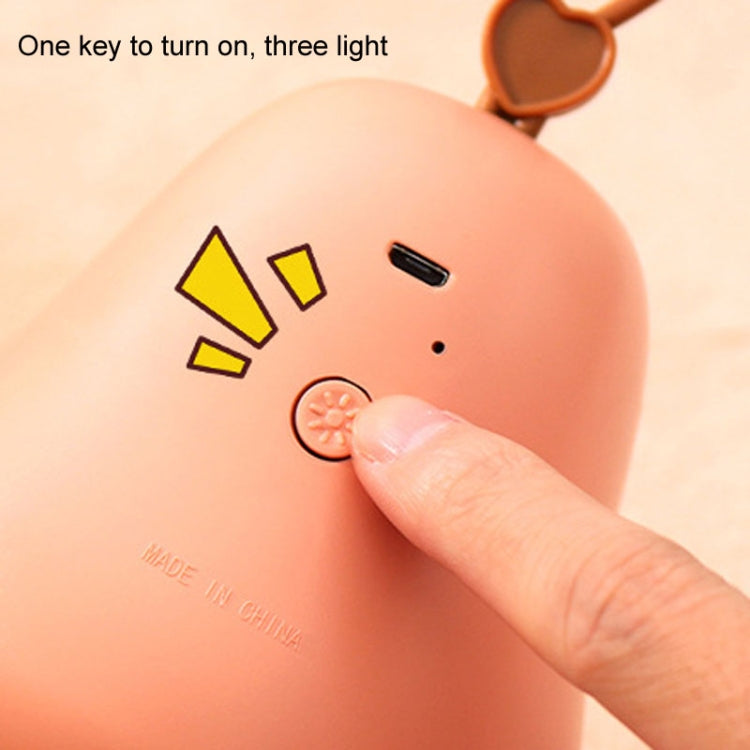 Cartoon LED Portable Night Light USB Rechargeable Plug-in Bedroom Bedside Lamp(Pink) - Night Lights by buy2fix | Online Shopping UK | buy2fix