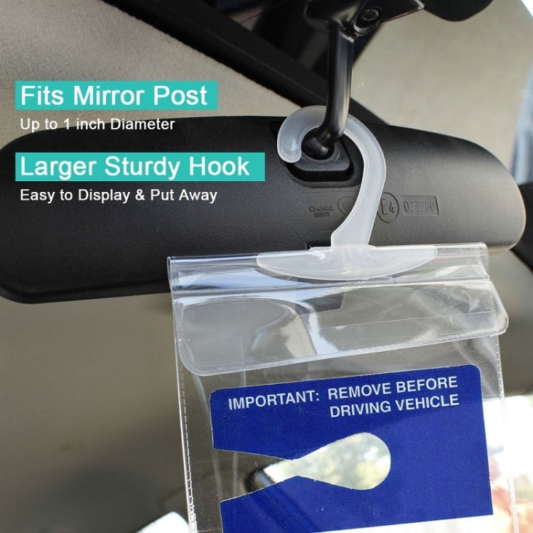 2pcs PVC Transparent Hook Bag Disability Placard Parking Sign Bag(29.5x12.7x0.4mm) - Parking Card by buy2fix | Online Shopping UK | buy2fix