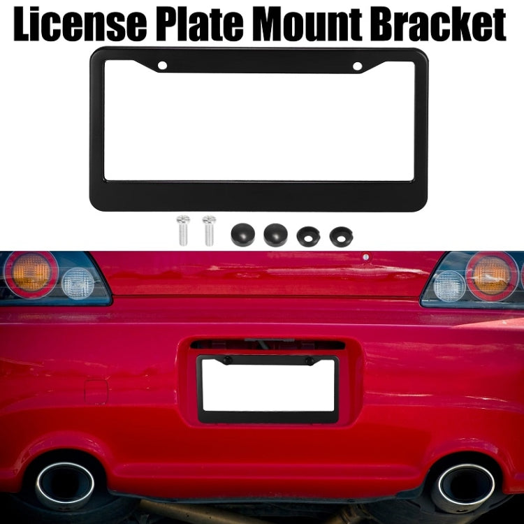 American Standard Aluminum Alloy License Plate Frame Including Accessories, Specification: Round Hole Aluminum Spray White - License Plate Covers & Frames by buy2fix | Online Shopping UK | buy2fix