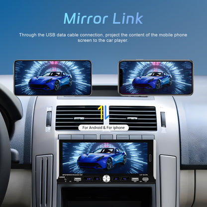 Single Spindle 6.9 inch MP5 With Knob Player Carplay Function Car MP4 Backup Camera, Specification: Standard+12 Light Camera - Car MP3 & MP4 & MP5 by buy2fix | Online Shopping UK | buy2fix