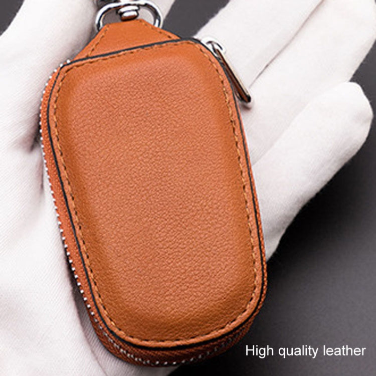 Leather Men Multifunctional Car Key Bag Large Capacity Universal Waist Hanging Key Storage Bag(Brown) - Car Key Cases by buy2fix | Online Shopping UK | buy2fix