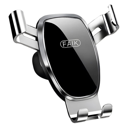 FAIK Car Cell Phone Holder Air Vent Triangle Gravity Sensor Car Phone Bracket, Color: Silve Mirror Model - Car Holders by FAIK | Online Shopping UK | buy2fix