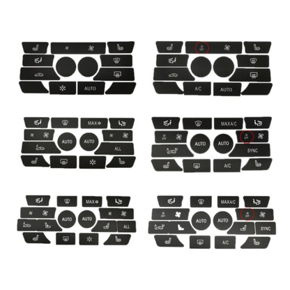 For BMW 5 Series/7 Series/X5/C6/F10/F01/F15 Air Conditioning Button Repair Sticker, Style: C 16pcs No OFF - Decorative Sticker by buy2fix | Online Shopping UK | buy2fix