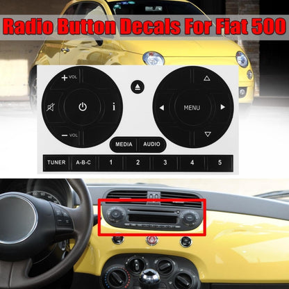 For Fiat 500 Multimedia Button Repair Sticker - Decorative Sticker by buy2fix | Online Shopping UK | buy2fix