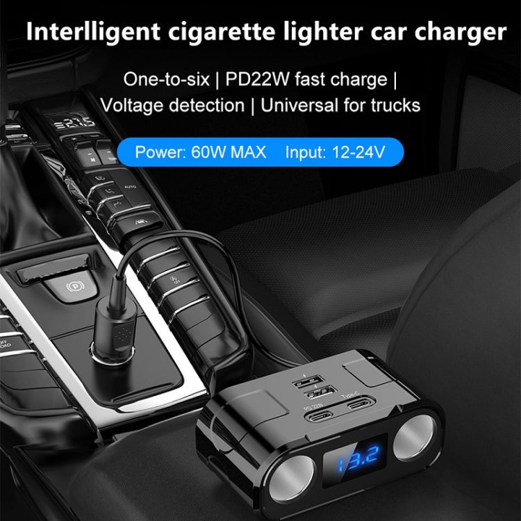 One to Four Car Charger Multifunctional Adapter Expansion Port - Car Charger by buy2fix | Online Shopping UK | buy2fix