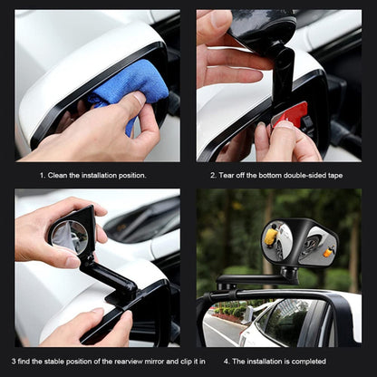 Car Auxiliary Mirror Multi-Function Wide-Angle Rear View Reversing Mirror(White Left) - Convex Mirror & Accessories by buy2fix | Online Shopping UK | buy2fix