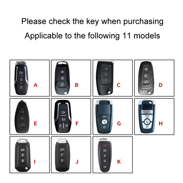 For Ford Car Key Cover Keychain Anti-lost Number Plate, Style: A - Car Key Cases by buy2fix | Online Shopping UK | buy2fix