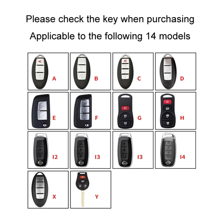 For Nissan Car Key Cover Keychain Anti-lost Number Plate, Style: Y - Car Key Cases by buy2fix | Online Shopping UK | buy2fix