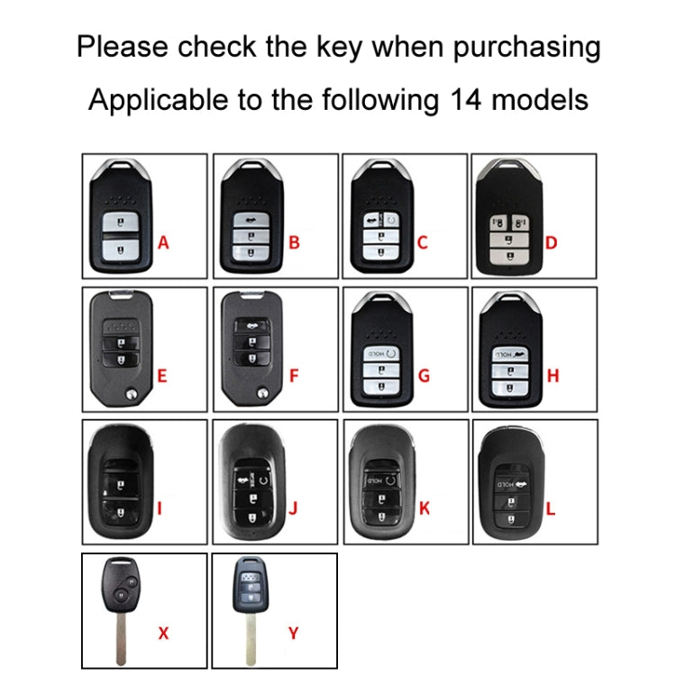 For Honda Car Key Cover Multifunctional Keychain Anti-lost Number Plate, Style: G - Car Key Cases by buy2fix | Online Shopping UK | buy2fix