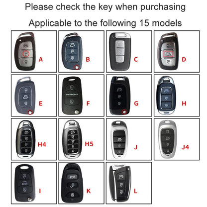 For Hyundai Car Key Cover Multifunctional Keychains Anti-lost Number Plates, Style: E - Car Key Cases by buy2fix | Online Shopping UK | buy2fix