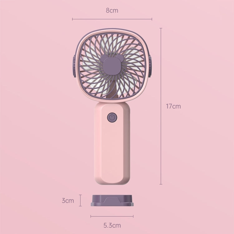 Handheld Portable Mini Multifunctional Fan With Phone Holder Function, Color: Yellow Green with Battery - Electric Fans by buy2fix | Online Shopping UK | buy2fix