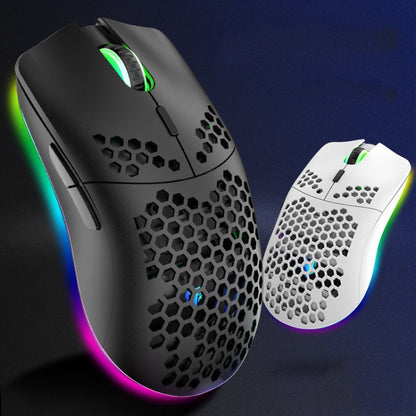 XUNSVFOX XYH80 Hollow Hole Rechargeable Wireless Gaming Mouse RGB Light Computer Office Mouse(White) - Wireless Mice by XUNSVFOX | Online Shopping UK | buy2fix